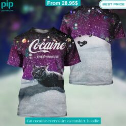 Cat cocaine everyshirt sweatshirt, hoodie You look so healthy and fit