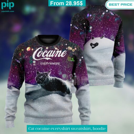 Cat cocaine everyshirt sweatshirt, hoodie Nice bread, I like it