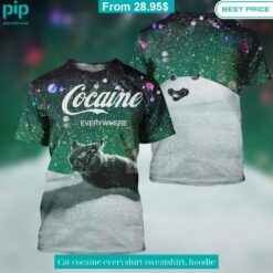 Cat cocaine everyshirt sweatshirt, hoodie Good click