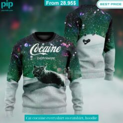 Cat cocaine everyshirt sweatshirt, hoodie Good look mam