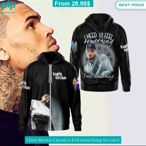 Chris Brown I need to feel something Sweater Nice elegant click