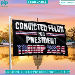 Convicted Felon For President Trump 2024 Flag You are always best dear