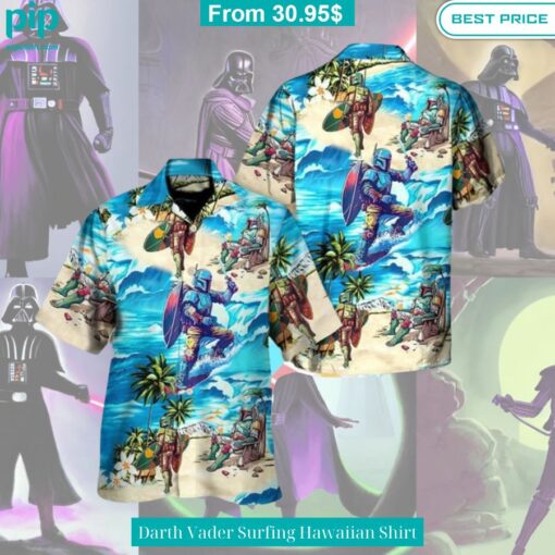 Darth Vader Surfing Hawaiian Shirt Wow, cute pie