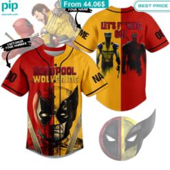 Deadpool and Wolverine Let's Fucking Go Custom Baseball Jersey Super sober