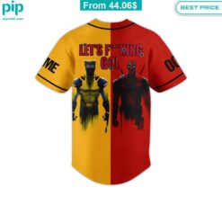 Deadpool and Wolverine Let's Fucking Go Custom Baseball Jersey Cool DP