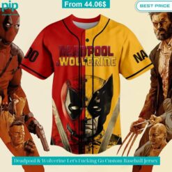 deadpool wolverine lets fucking go custom baseball jersey 2