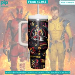 Deadpool & Wolverine Let's Go Maximum Effort Tumbler With Straw