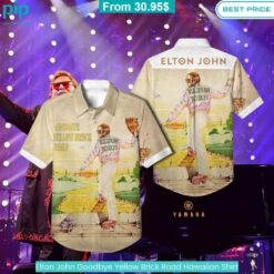 Elton John Goodbye Yellow Brick Road Hawaiian Shirt Cuteness overloaded