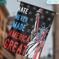 Hate Never Made America Great Statue of Liberty Flag nice