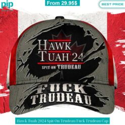 Hawk Tuah 2024 Spit On Trudeau Fuck Trudeau Cap Nice elegant click