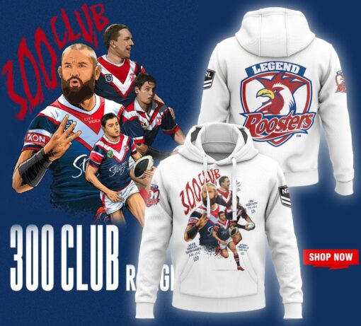 Sydney Roosters 300 Club Legend Hoodie for fans