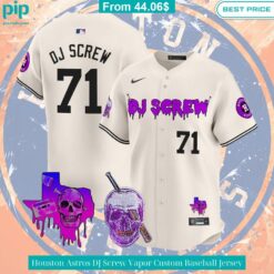 Houston Astros DJ Screw Vapor Custom Baseball Jersey Stunning