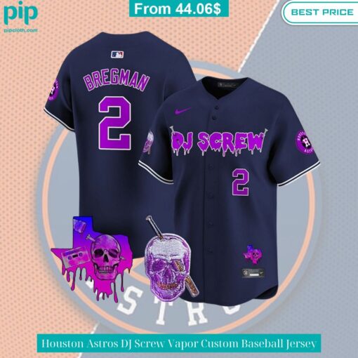 Houston Astros DJ Screw Vapor Custom Baseball Jersey Awesome Pic guys