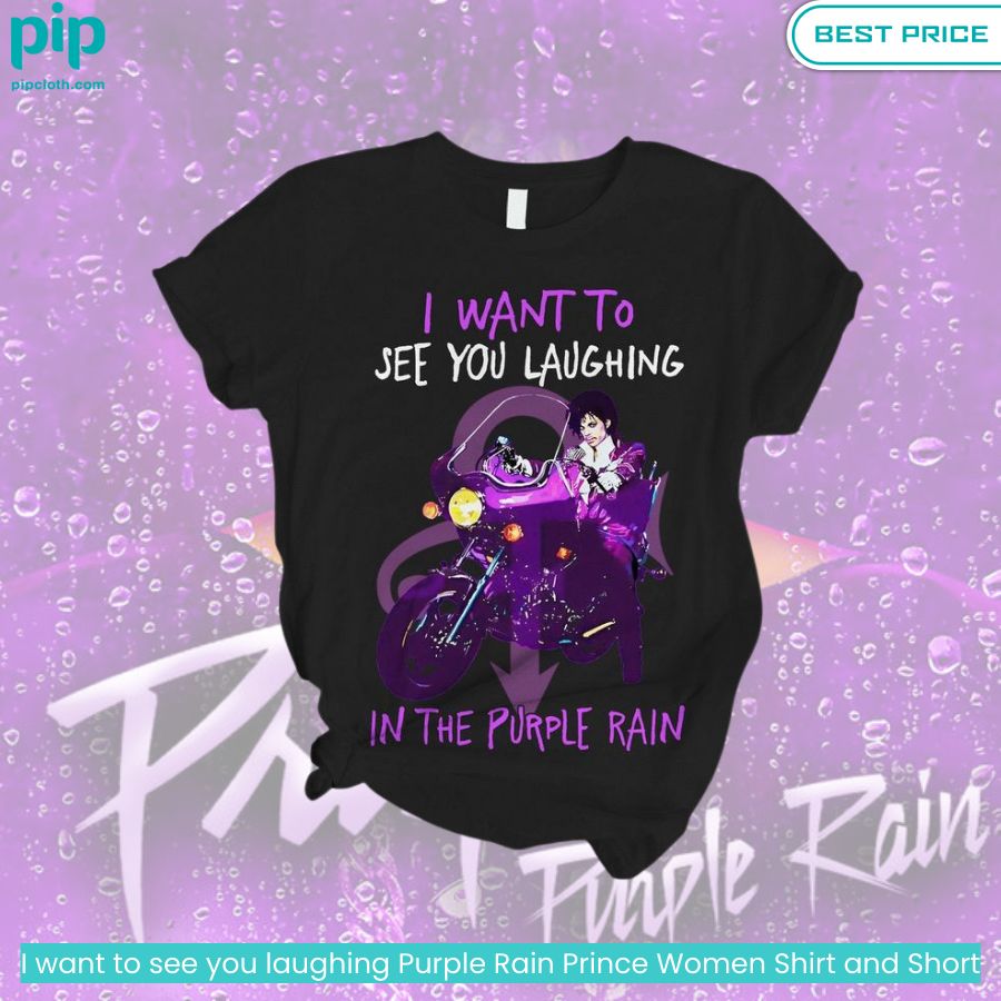 I want to see you laughing Purple Rain Prince Women Shirt and Short nice