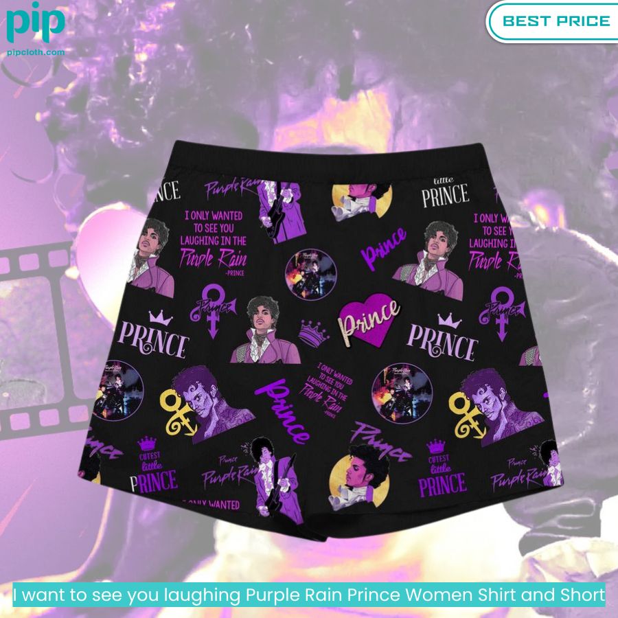 I want to see you laughing Purple Rain Prince Women Shirt and Short nice