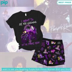 I want to see you laughing Purple Rain Prince Women Shirt and Short nice