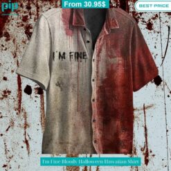 im fine bloody halloween hawaiian shirt 3