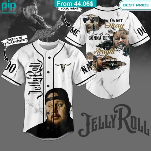 I'm Not Okay Jelly Roll Custom Baseball Jersey fashion