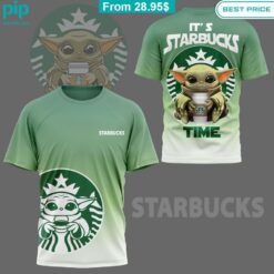 It's Starbucks Time Baby Yoda Shirt Good look mam