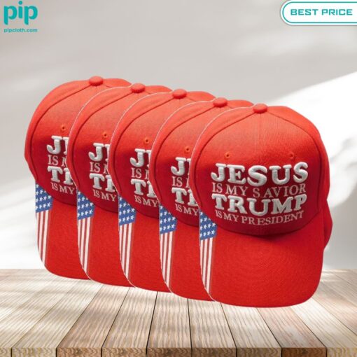 Jesus Is My Savior Trump is my president cap Nice shot bro