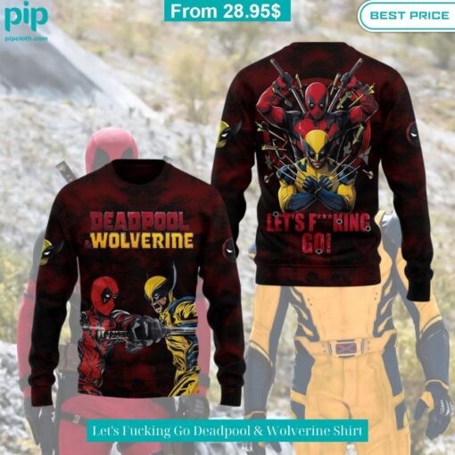 lets fucking go deadpool wolverine shirt 2