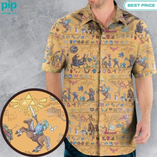 Link's Journey Tapestry The Legend Of Zelda Hawaiian Shirt cool bro