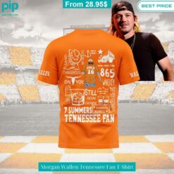 Morgan Wallen Tennessee Fan T Shirt Have no words to explain your beauty