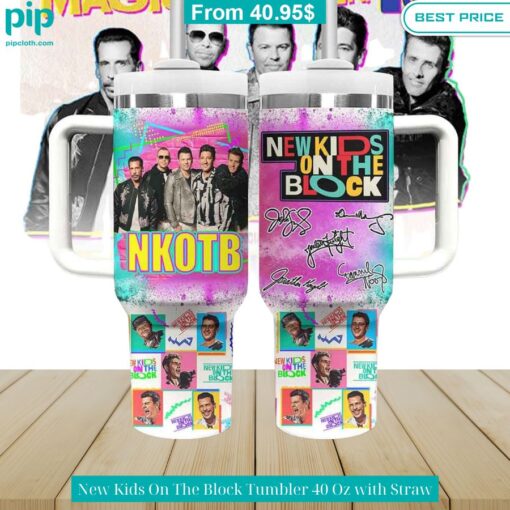 New Kids On The Block Tumbler 40 Oz with Straw You look different and cute