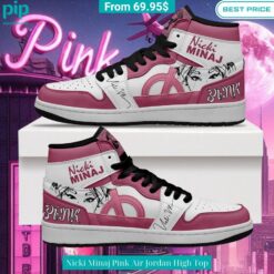 Nicki Minaj Pink Air Jordan High Top Oh my God you have put on so much!