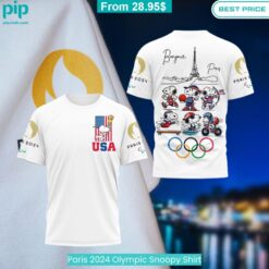 Paris 2024 Olympic Snoopy Shirt Rocking picture