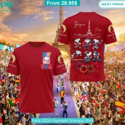 Paris 2024 Olympic Snoopy Shirt Generous look