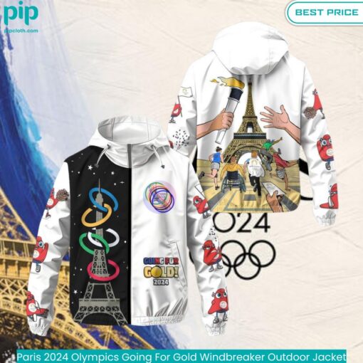 Paris 2024 Olympics Going For Gold Windbreaker Outdoor Jacket Nice shot bro