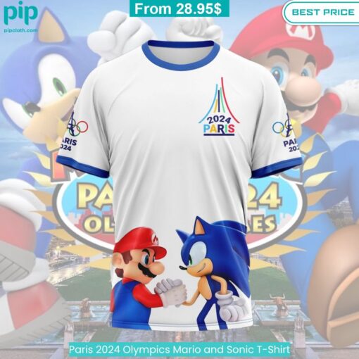 Paris 2024 Olympics Mario and Sonic T Shirt You tried editing this time?