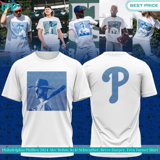 Philadelphia Phillies 2024 Alec Bohm, Kyle Schwarber, Bryce Harper, Trea Turner soft Shirt