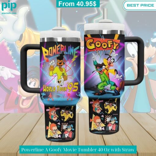 Powerline A Goofy Movie Tumbler 40 Oz with Straw Good one dear