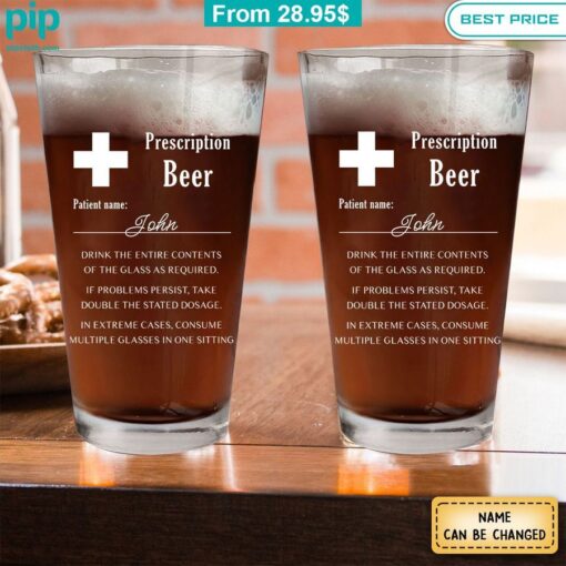 Prescription Beer Personalized Beer Glass I am in love with your dress