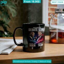 Presidential Debate Trump 1 Biden 0 Mug Sizzling