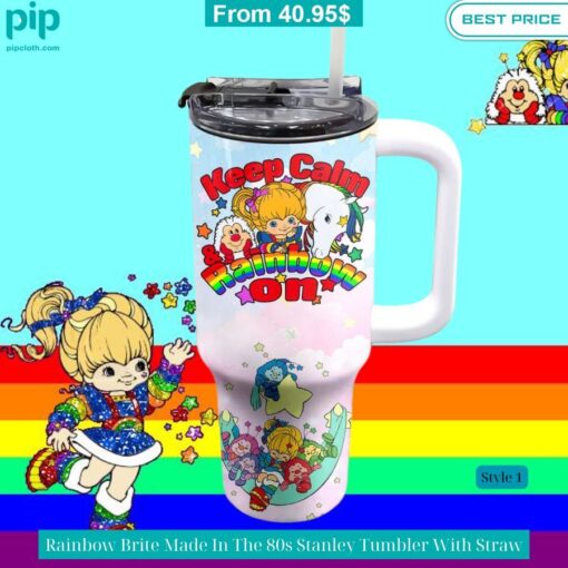 rainbow brite made in the 80s stanley tumbler with straw 2