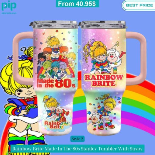 rainbow brite made in the 80s stanley tumbler with straw 3