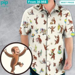 Riotsociety Curious George Hawaiian Shirt so soft