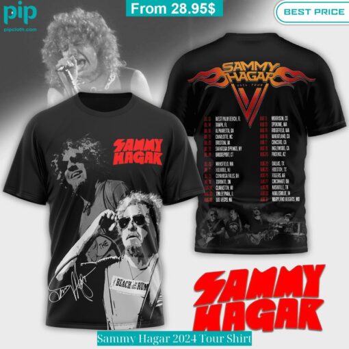 Sammy Hagar 2024 Tour Shirt My friend and partner