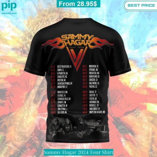 Sammy Hagar 2024 Tour Shirt Stunning