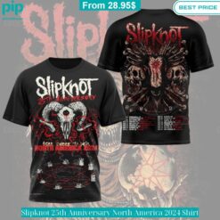 Slipknot 25th Anniversary North America 2024 Shirt Awesome Pic guys