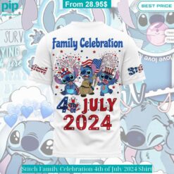 Stitch Family Celebration 4th of July 2024 Shirt You look cheerful dear