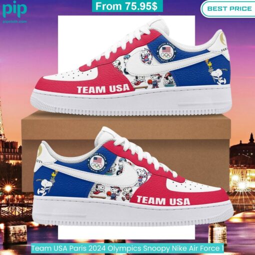 Team USA Paris 2024 Olympics Snoopy Nike Air Force 1 Stunning