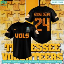 Tennessee Volunteers 24 NCAA National Champion Baseball Jersey sporty