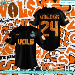 Tennessee Volunteers 24 NCAA National Champion Baseball Jersey sporty