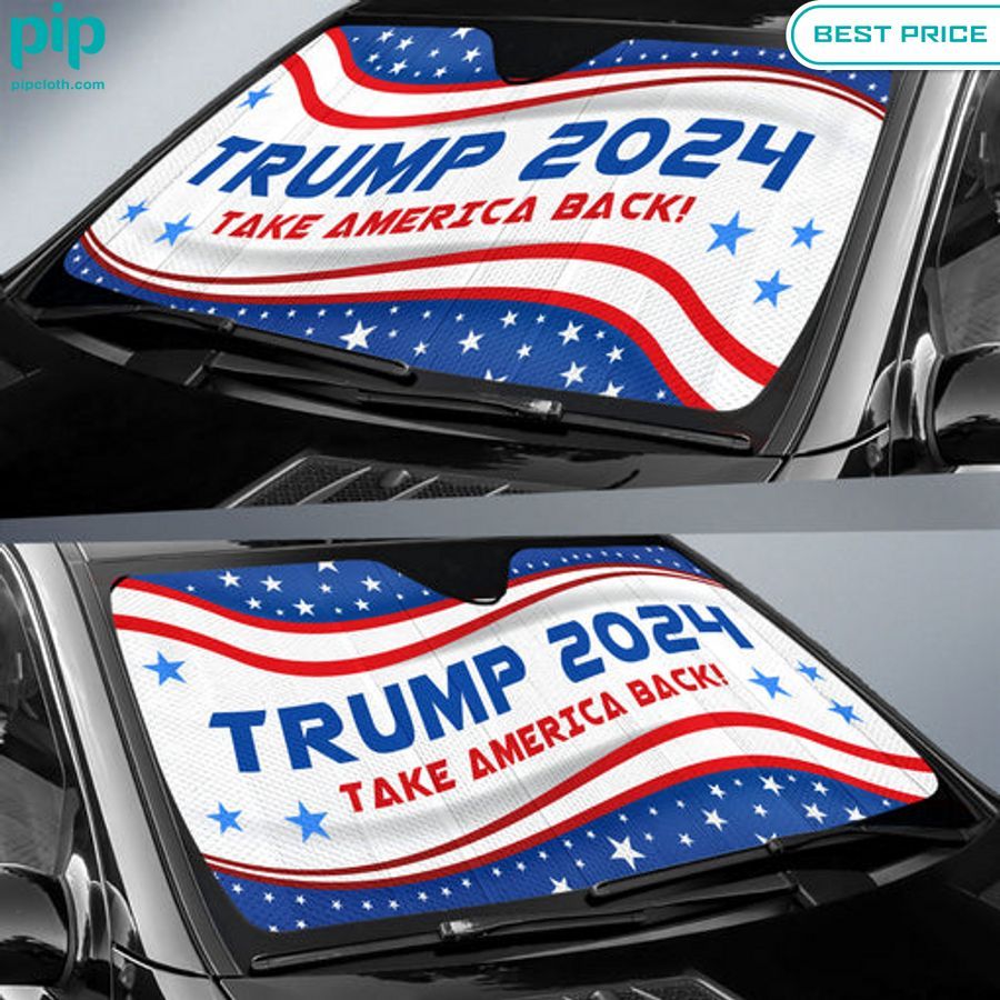 Trump 2024 Take America Back Car Sunshade