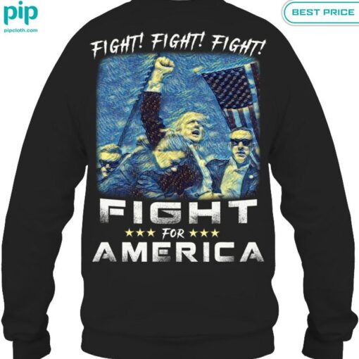 Trump Assassination Attempt Fight For America 2024 Shirt Cutting dash