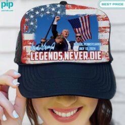 Trump Assassination Attempt Fight Legends Never Die Cap Good look mam